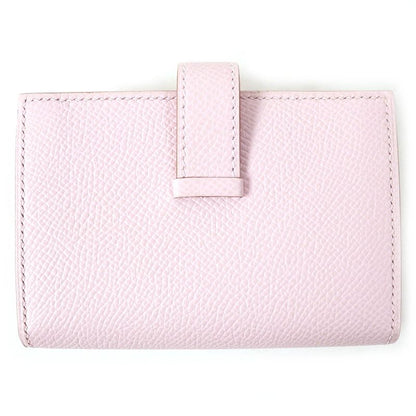 Hermes Bearn Mini Mauve Père Silver Hardware Vaux Epson Compact Wallet Bifold