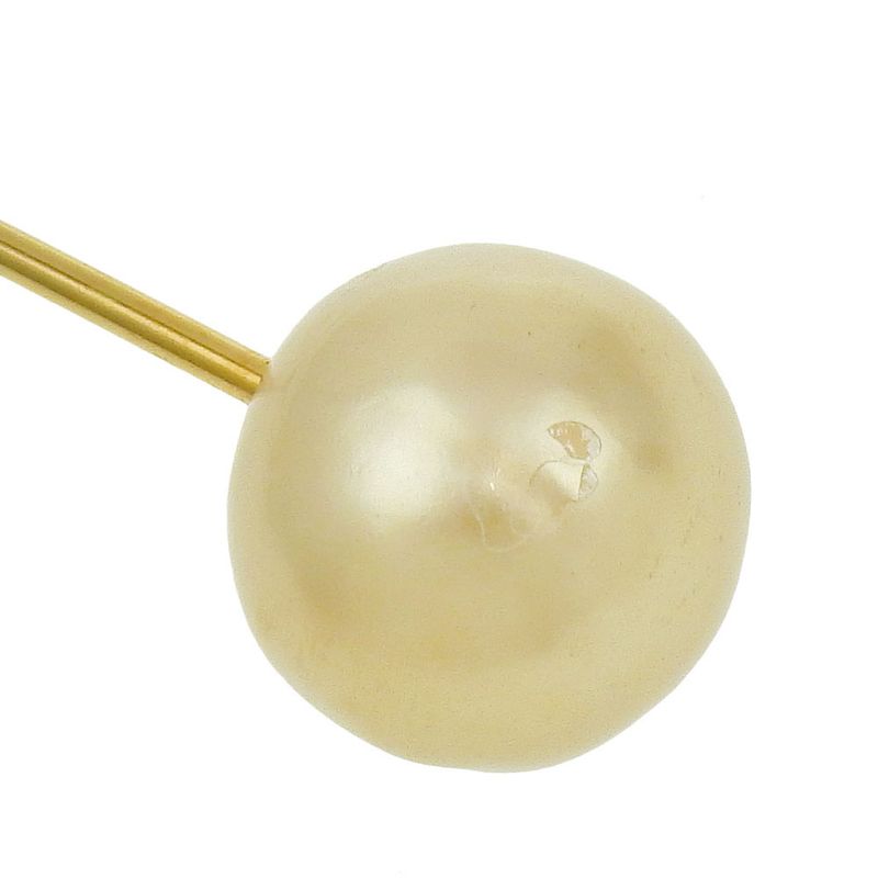 Celine Current Tag Bijoux Triple Faux Pearl Drop Earrings Ear Cuff GP Gold Women