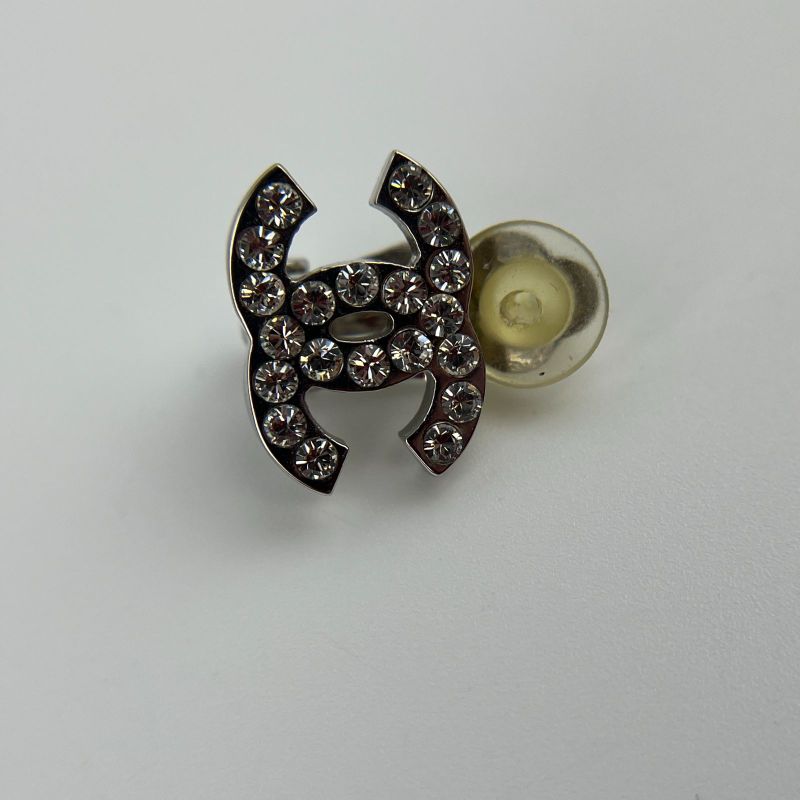 Chanel Coco Mark Accessories Earrings Silver 05V Vintage Women's