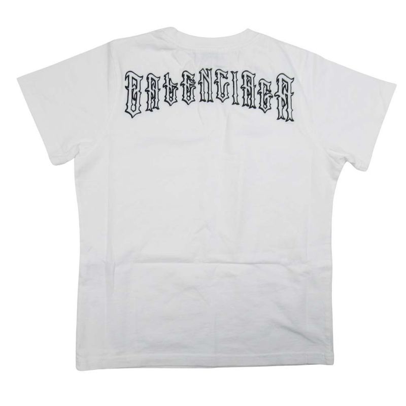 19ss Balenciaga Tattoo LOGO T-shirt Tattoo Logo Back Embroidery Short Sleeve