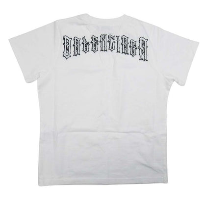 19ss Balenciaga Tattoo LOGO T-shirt Tattoo Logo Back Embroidery Short Sleeve