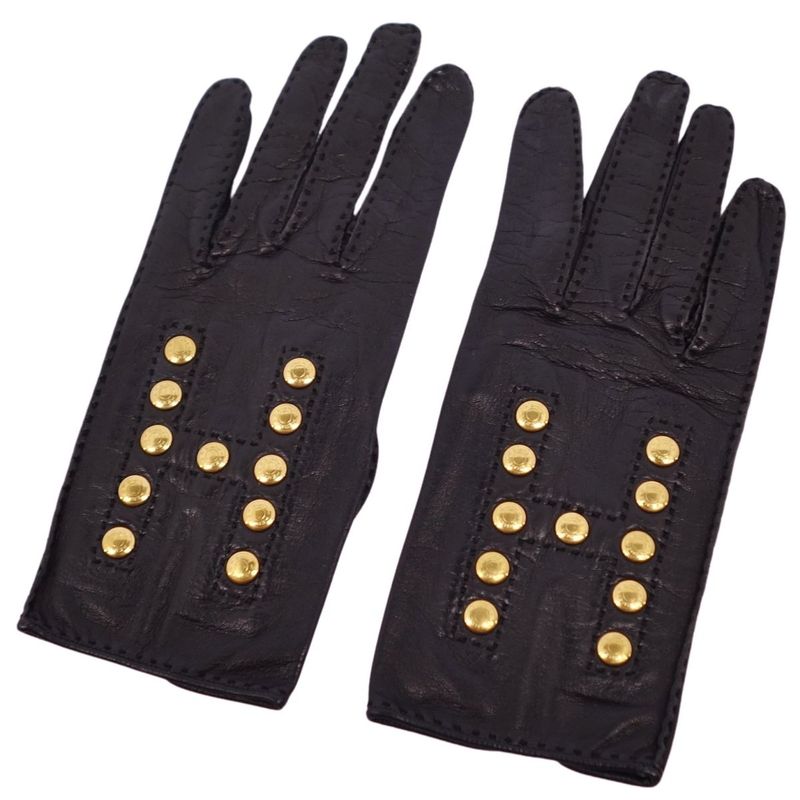 Hermes Gloves H Logo Serie Lamb Leather Lady