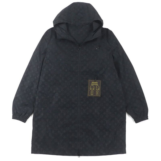  Louis Vuitton 22AW Hnk48w Mid-length Monogram Windbreaker Hoodie Black 50