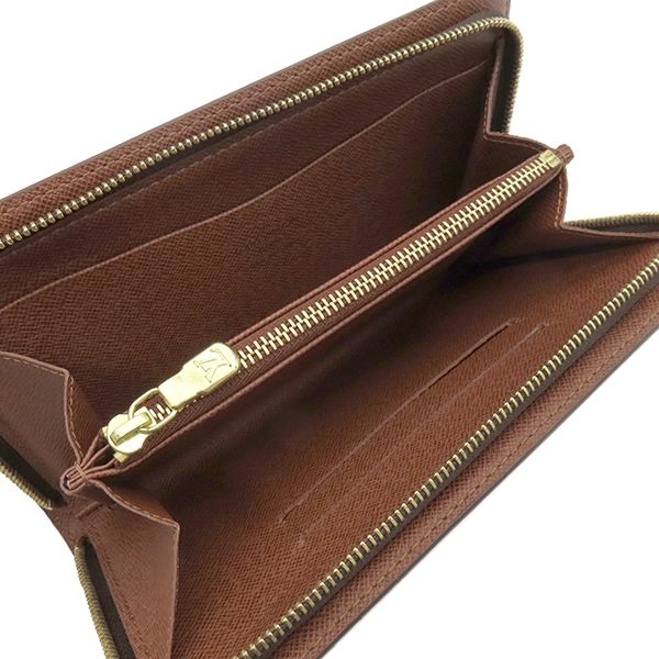 Louis Vuitton Long Wallet Portmonnais Zip Monogram Canvas Monogram Gold
