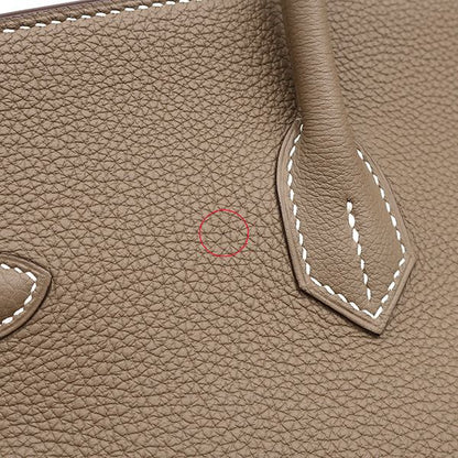 Hermes Handbag Birkin 40 Togo Etoupe Silver Hardware Glazed U Engraved (2022)