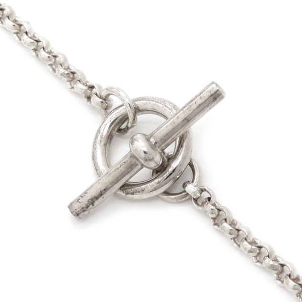 Hermes Bracelet Ex Libris PM Silver 925 18k Pink Gold Silver X Pink Gold Sh