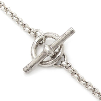 Hermes Bracelet Ex Libris PM Silver 925 18k Pink Gold Silver X Pink Gold Sh