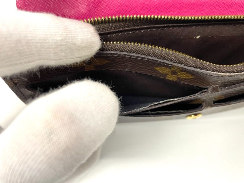 Louis Vuitton Monogram Portefeuille Emilie Zipper Long Wallet M41943 Brown ×