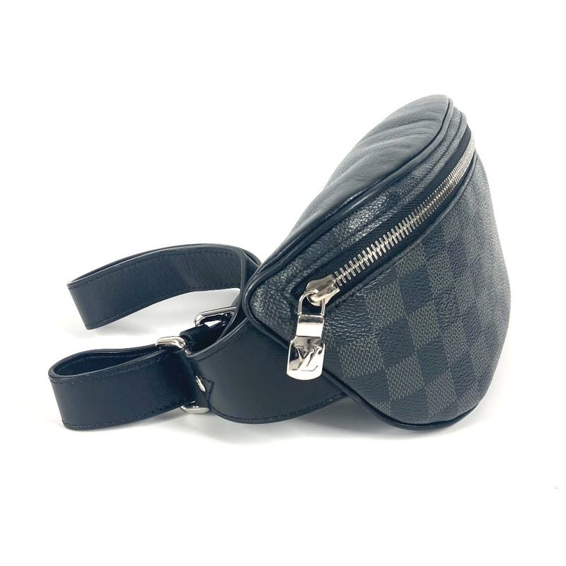 Louis Vuitton Body Bag Bum Bag N40362 Damier Graphite Canvas Black