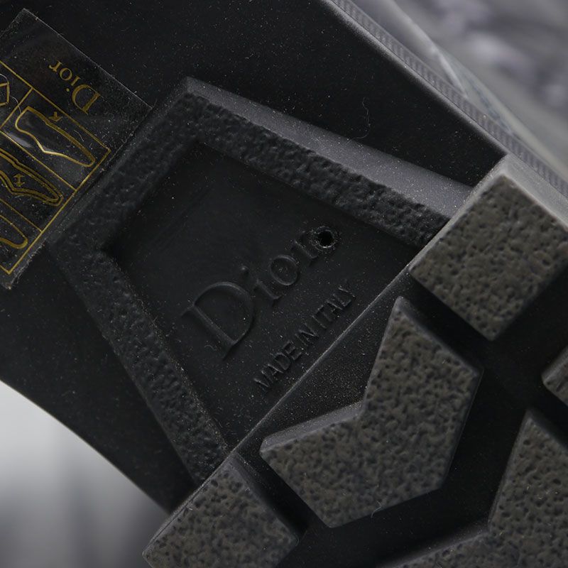 Dior Long Boots Cannage 37 Black Leather Lace Up