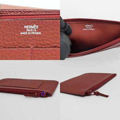 Hermes Dogon GM Rouge Ash Silver-hardware Togo E-engraved Leather Long