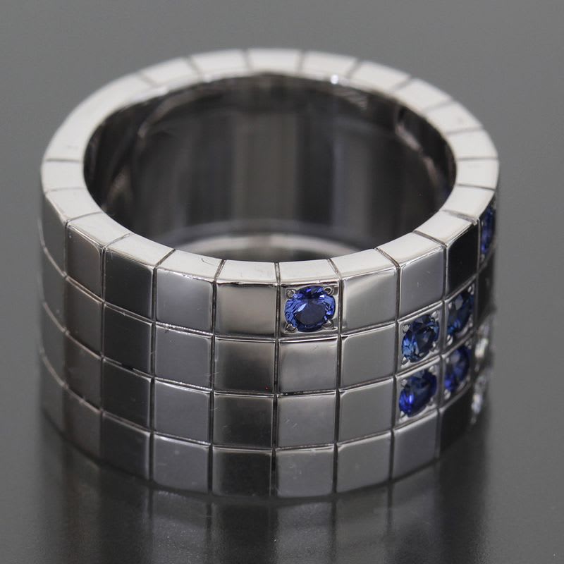 Cartier Payette Diamond Ring No 15.5 18K White Gold Box And Paper E1910