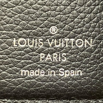 Louis Vuitton Taurillon Portefeuille Lock Mini M63921 Noir Black Trifold Wallet