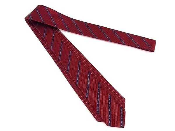 Bvlgari 100% Silk Reversible All-over Pattern Tie Business Men's Red As9653