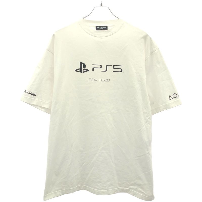 Balenciaga Playstation Ps5 Print Oversize D T-Shirt 651795 Tkvf3 White XXS