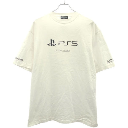 Balenciaga Playstation Ps5 Print Oversize D T-Shirt 651795 Tkvf3 White XXS