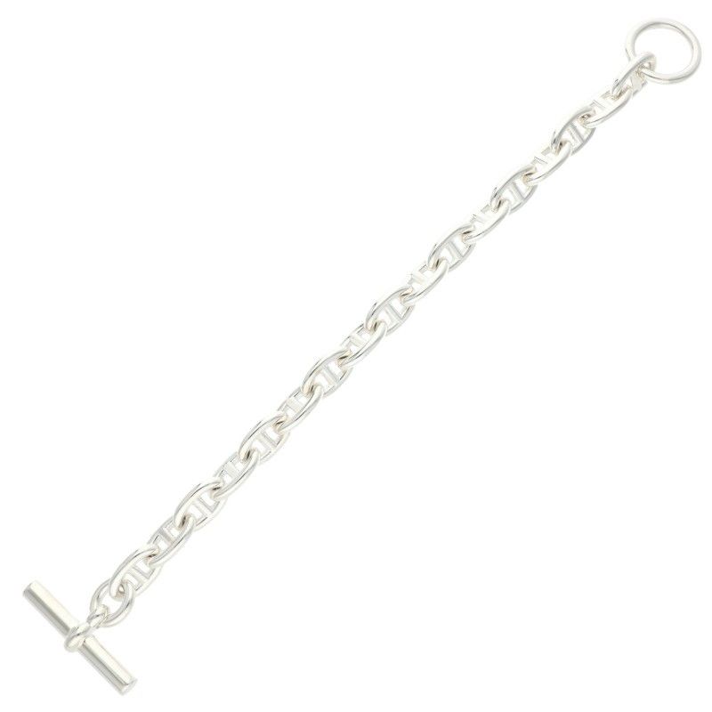 Hermes Chaine D'ancre MM Chaine D'ancre MM Silver Bracelet Men's 17link