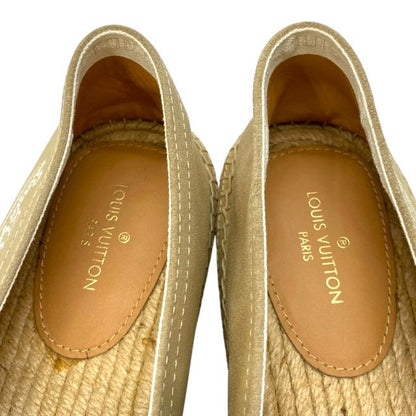 Louis Vuitton Cl1116 Jute Bidar Line Espadrille Slip-on Beige Suede Hemp Louis