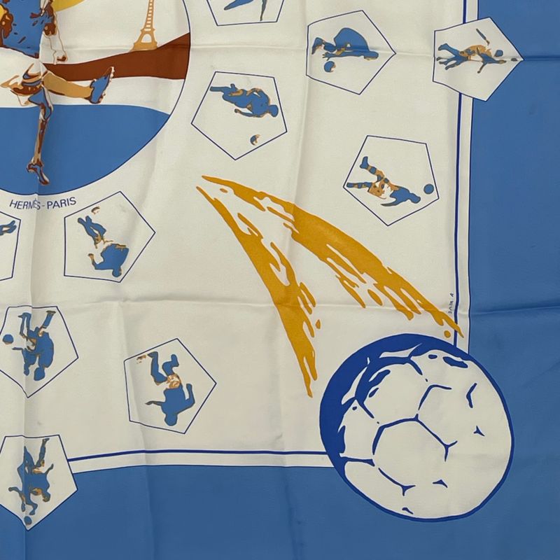 Hermes Carre 90 Vive Les Champion Viva Champion Blue