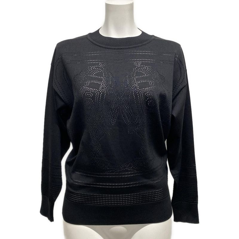 Hermes Long Sleeve Cut And Sewn Size 34 S Women - 3e2618d9 Black Crew Neck /