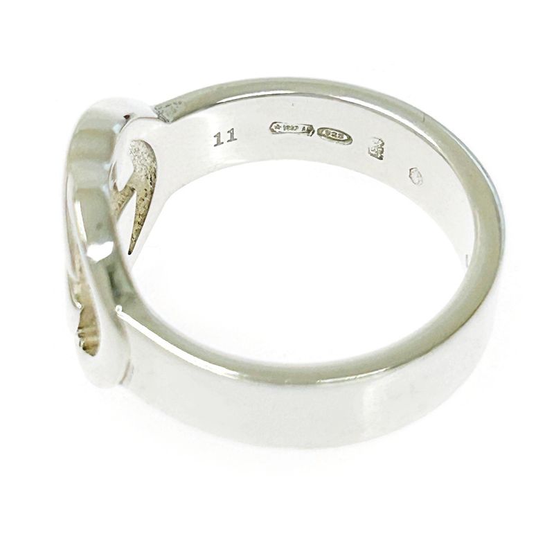 Gucci Silver Interlocking G Ring 5.0g 925 Engraved 307477 Ring with Box