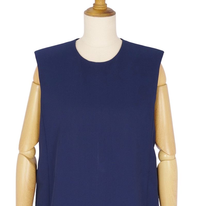 Celine Dress Phoebe Period Sleeveless Zip Up Top Women's 36 (S Equivalent) Navy