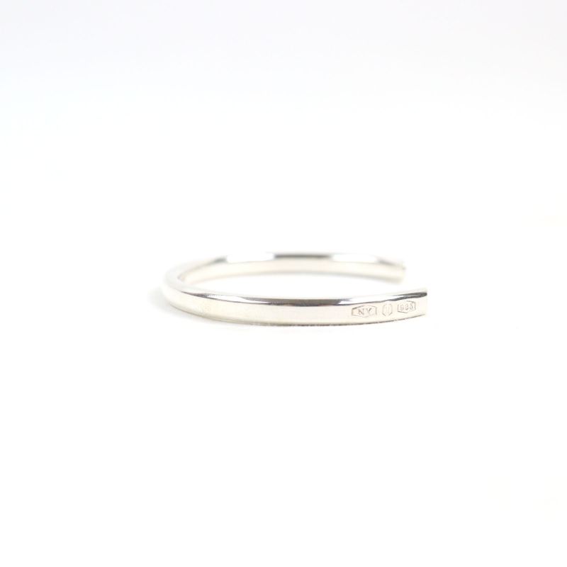 Tiffany & Co Makers' Narrow Ag925 Logo Engraved Bangle Silver Weight 16.06g