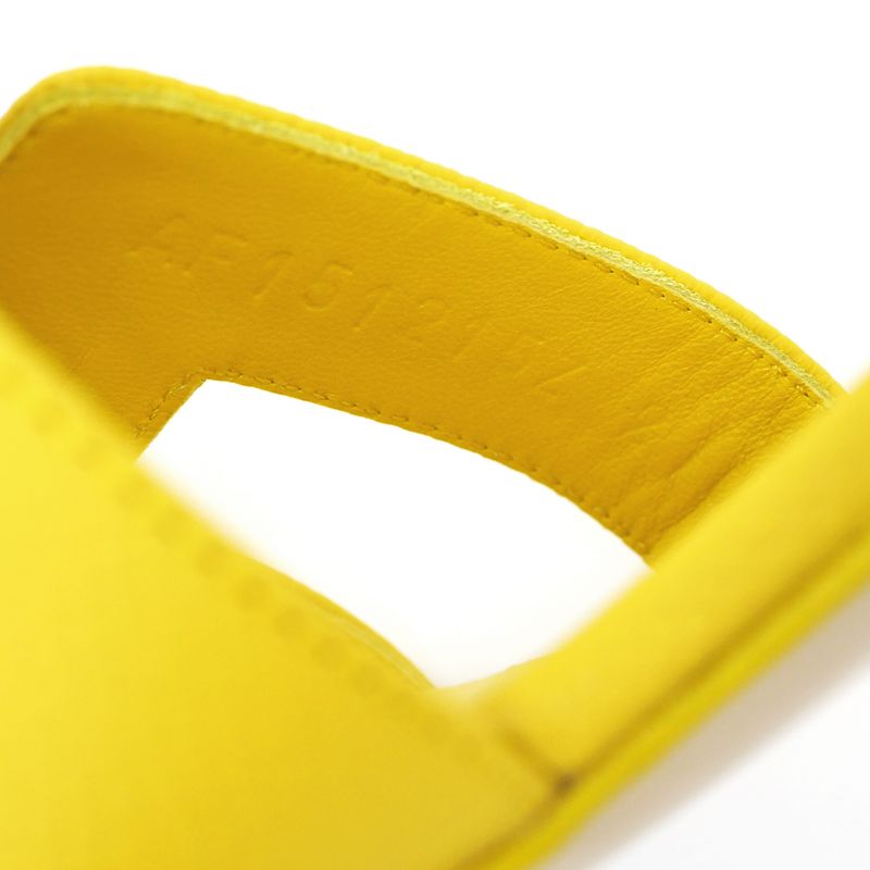 Hermes Oasis Sandals Size 35 Yellow Series Yellow Heel H Motif Ladies
