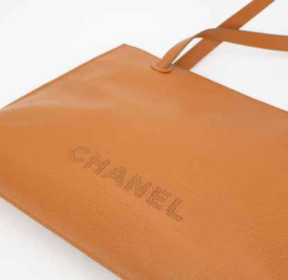 Chanel Leather Tote Bag Logo Stabbing <! -unavailable Characters-! > Calfskin