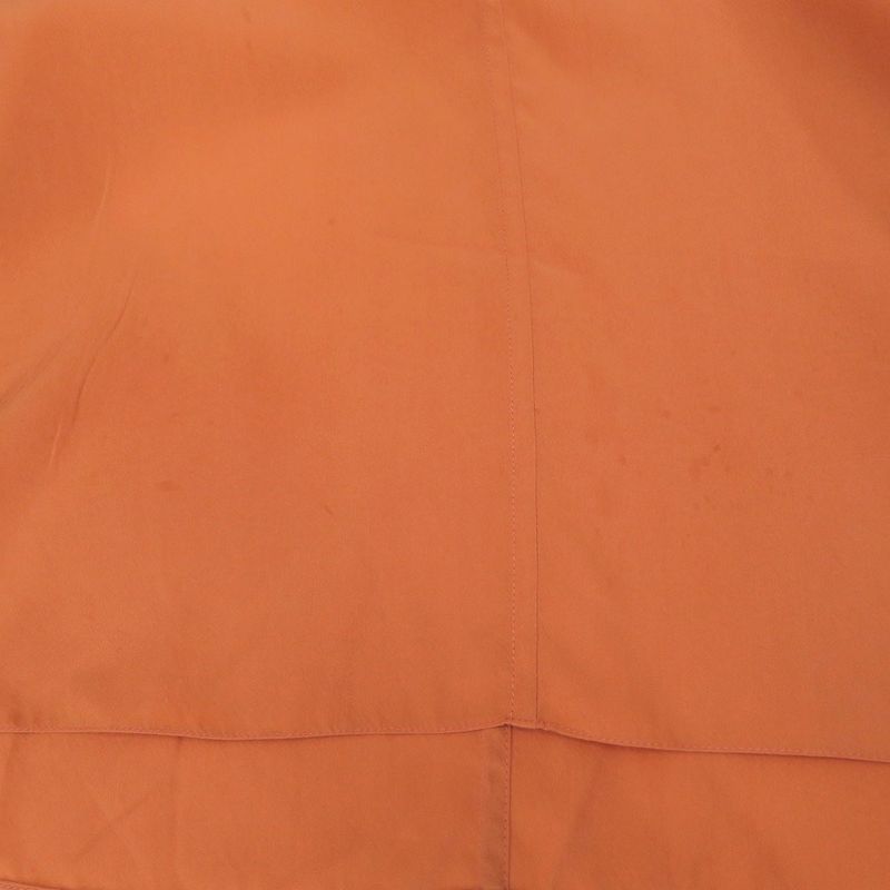 Hermes V-neck Blouse With Scarf Silk Orange 0792 Hermes