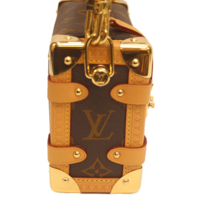 Very Little Used Louis Vuitton M46815 Monogram Side Trunk PM Shoulder Bag Brown