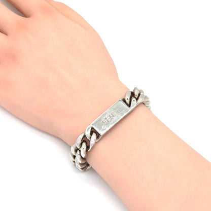 Fendi Bracelet M 205cm (807in) Long Chain Link Plate Fendi Leta Ring Palladium