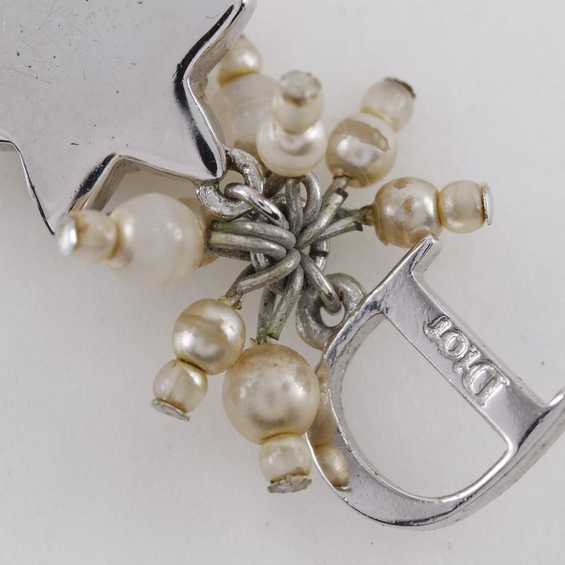 [dior] Christian Dior Star Motif Metal Silver Ladies 7.3g Necklace