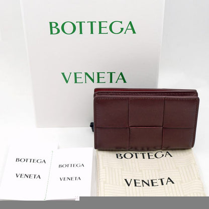 Bottega Veneta 814644 Cassette Business Card Case Wallet Gdhardware Red