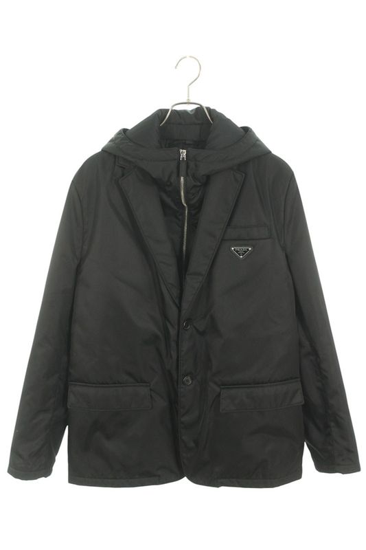 Prada Sd118 S212 1WQ8 Nylon Hooded Layered Jacket Blouson Men 50