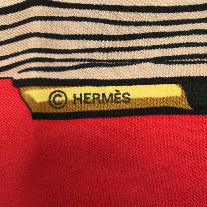 Hermes Carré 90 Chiffres ET Monogrammes Annee Drawings And Symbols Silk Scarf