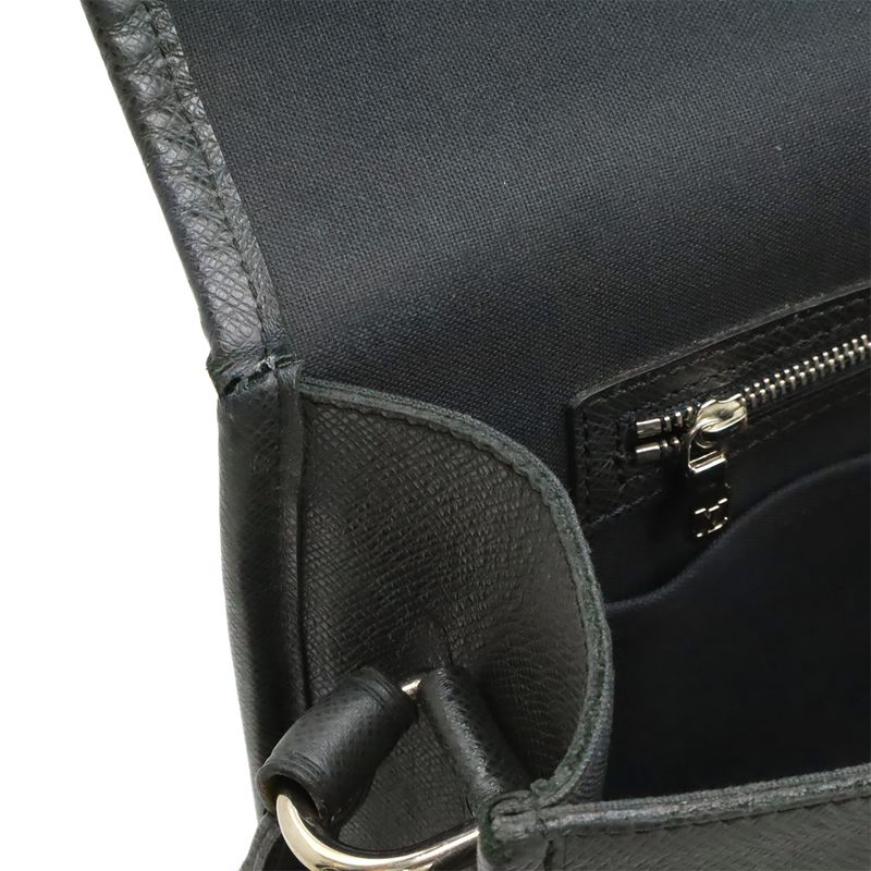 Louis Vuitton Taiga Alexei Shoulder Bag Crossbody Ardoise Black Silver Hardware