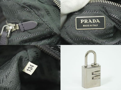 Authentic Prada Nylon Handbag Gray Bag Used [follow-up Discount