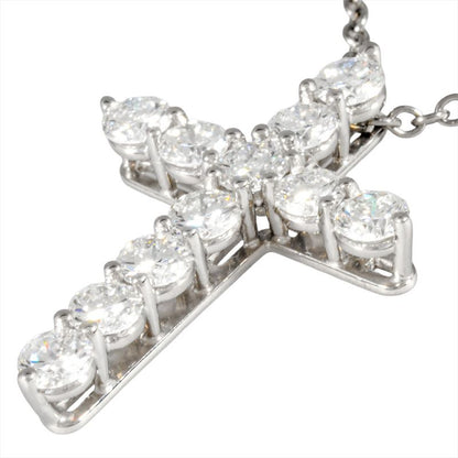 Tiffany & Co Tiffany & Co Small Cross Necklace Diamond Pt950 34g Platinum