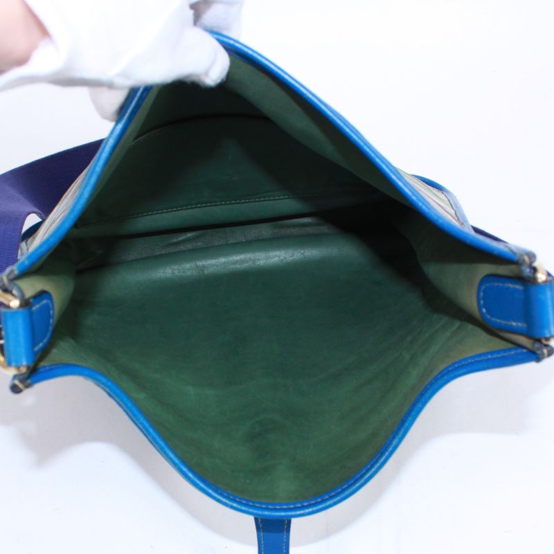 Hermes Evelyn 1 PM Leather And Chevre Blue Shoulder Bag Gold