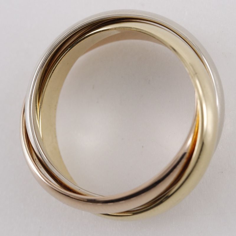 Cartier Trinity 18K Gold (yg×pg×wg) No 10 Ladies 7.1g Ring