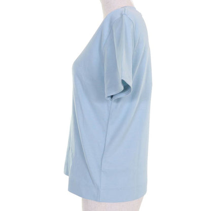 Gucci 837965 100% Cotton Short Sleeve T-shirt With Logo Embroidery Light Blue M