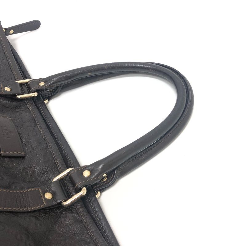 Gucci Tote Bag Guccissima 201482 Leather Brown