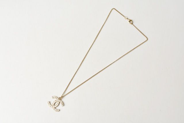 Chanel Necklace Pendant Coco Mark CC Vintage Gold