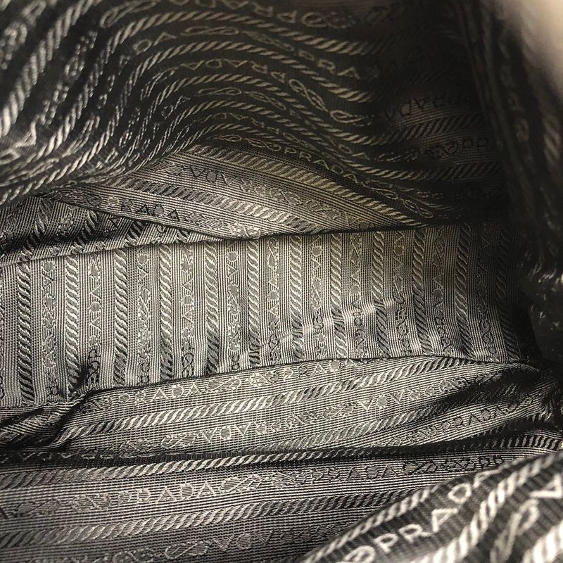 Prada Handbag Shoulder Bag Black Leather Women's Branded Fashion