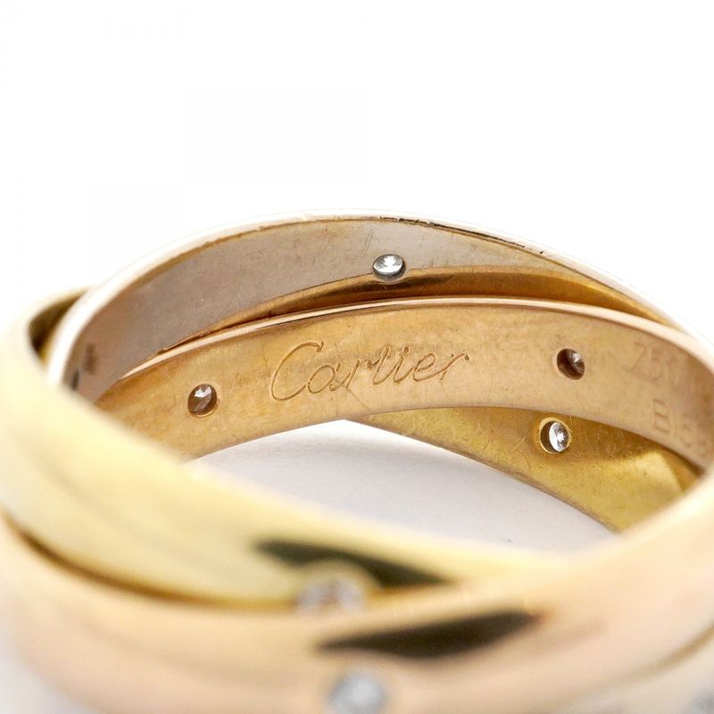 Cartier Ring Trinity 18K Yellow Gold Yellow Gold 18K White Gold White Togo Old