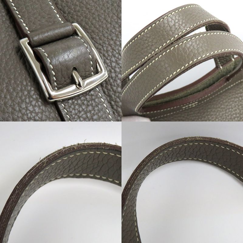Hermes Alzan 31 Taurillon Clemence Etain Silva-hardware R 2014 Gray