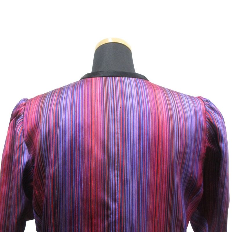 Yves Saint Laurent Collarless Jacket Blouson Quarter Sleeve