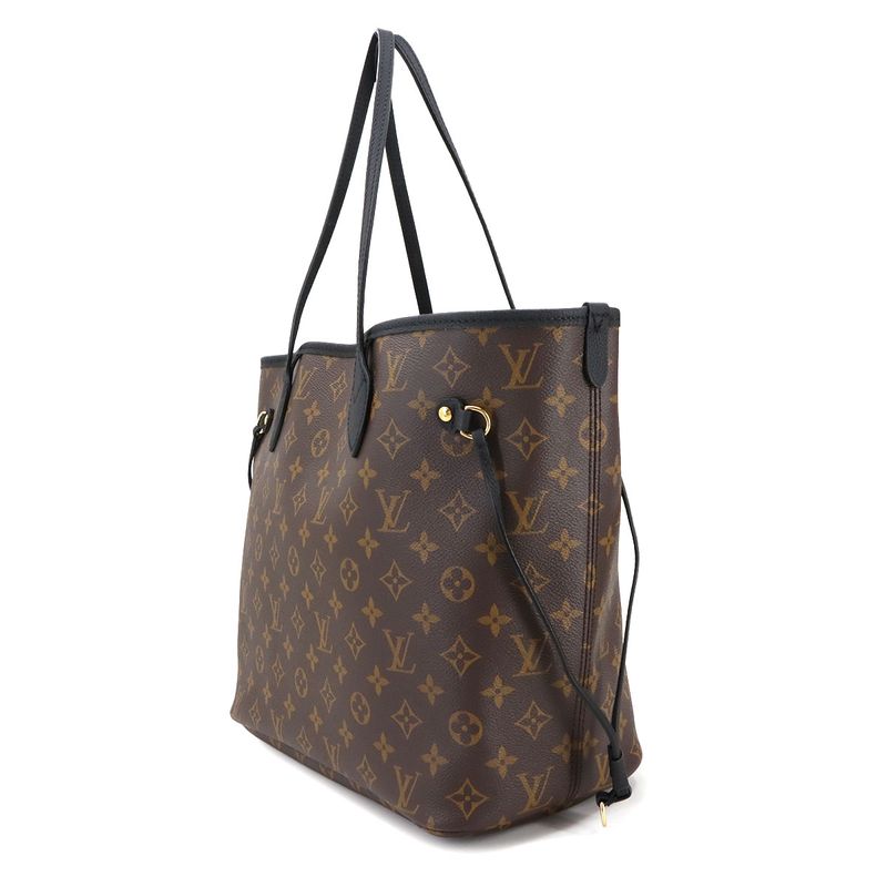 Louis Vuitton Monogram Neverfull Inside Out MM Tote Bag Noir Black M11946 RFID