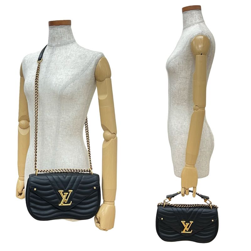 Louis Vuitton New Wave Leather 2-Way Chain Shoulder Bag Handbag